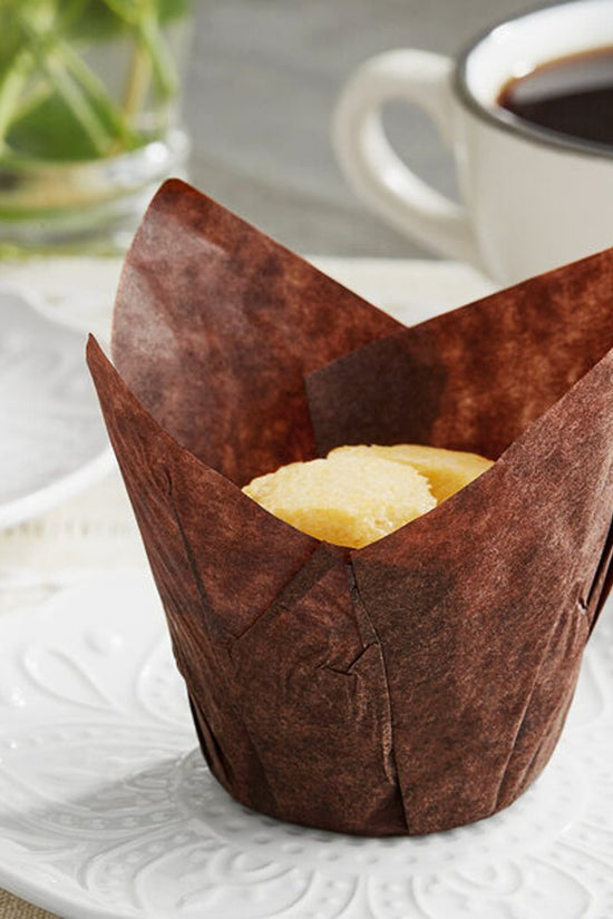 Small Tulip Muffin Wrap: Brown - Pack 200 - TEM IMPORTS™