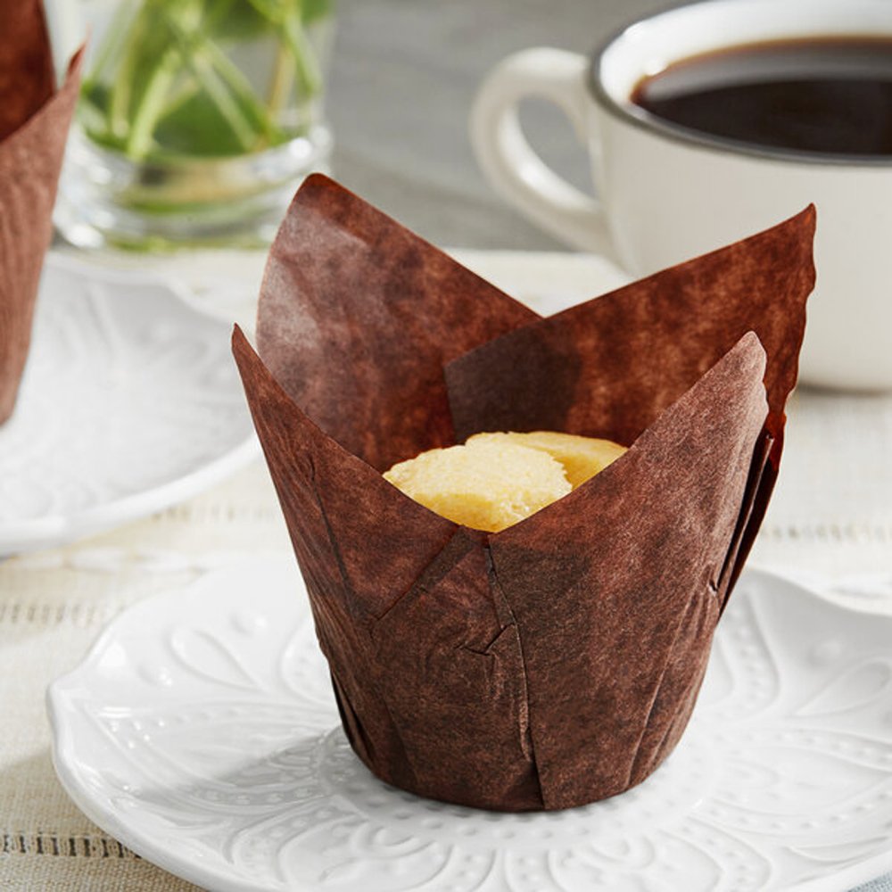 Small Tulip Muffin Wrap: Brown - Pack 200 - TEM IMPORTS™