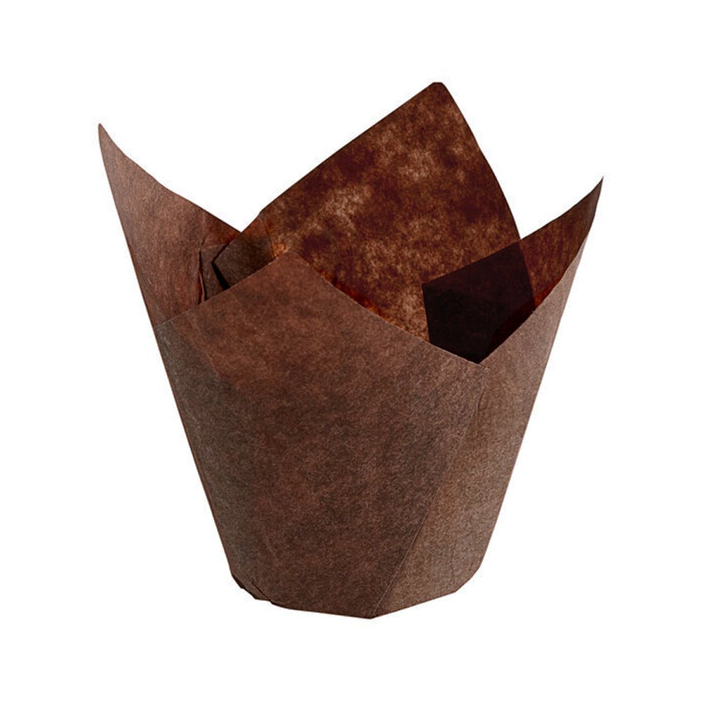 Small Tulip Muffin Wrap: Brown - Pack 200 - TEM IMPORTS™