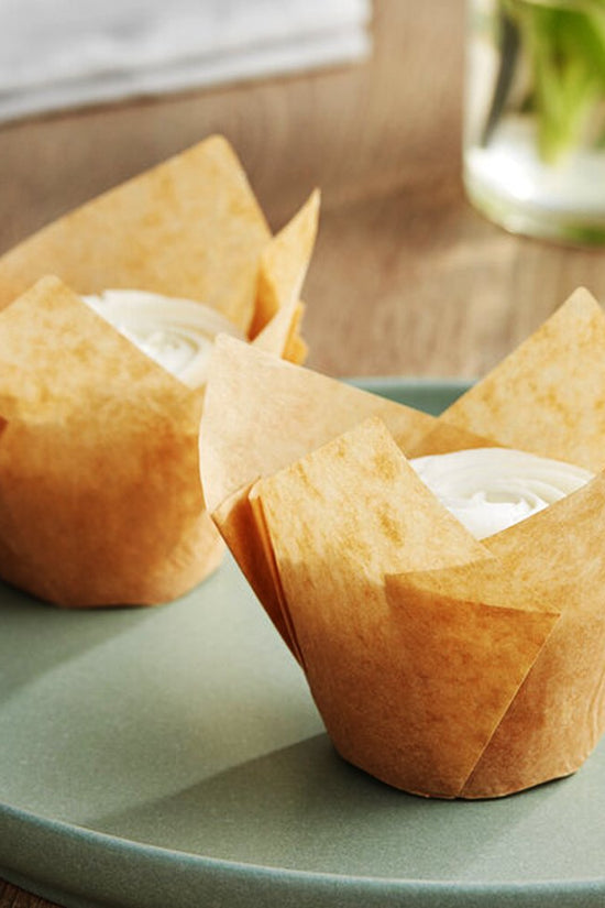 Small Tulip Muffin Wrap: Natural - Pack 200 - TEM IMPORTS™