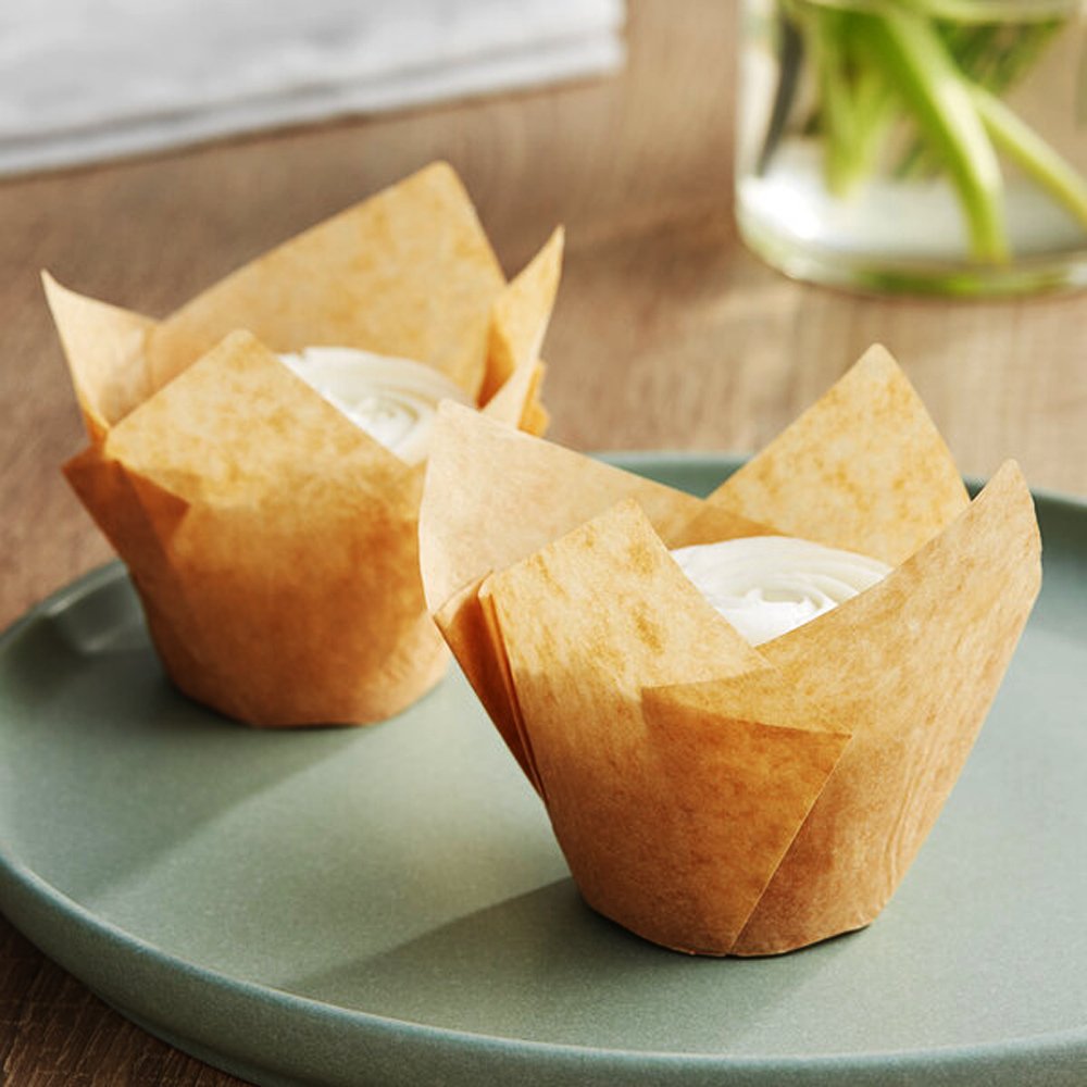 Small Tulip Muffin Wrap: Natural - Pack 200 - TEM IMPORTS™