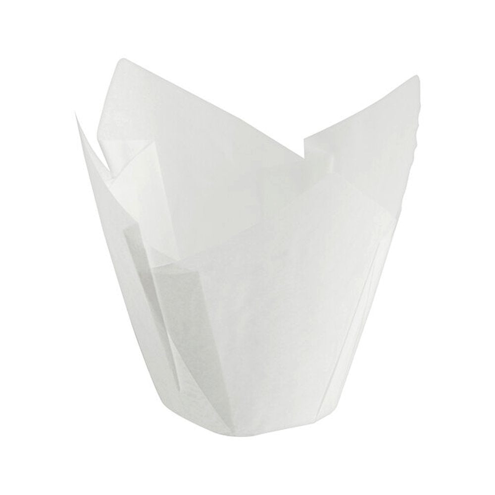 Small Tulip Muffin Wrap: White - Pack 200 - TEM IMPORTS™