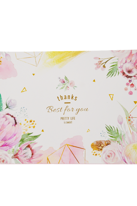 Best For You Flower Printed Pattern Rectangle Paper Box