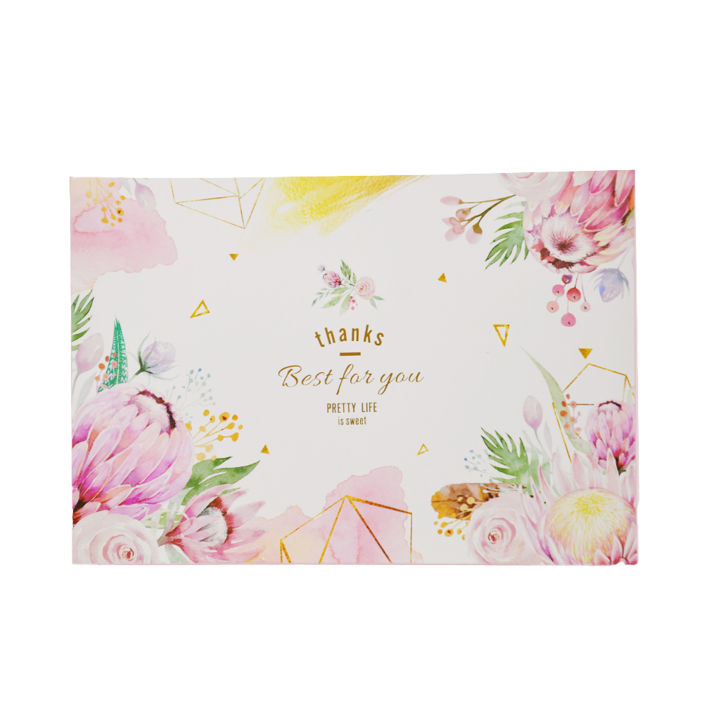 Best For You Flower Printed Pattern Rectangle Paper Box