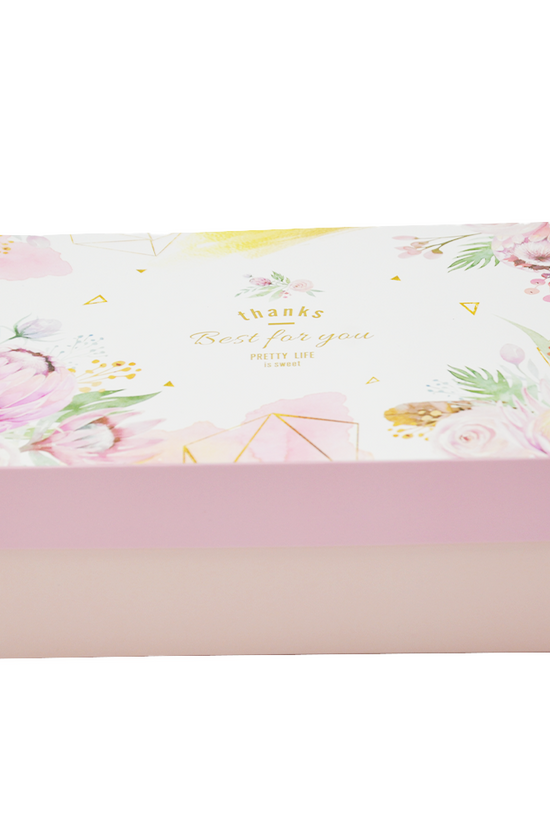 Best For You Flower Printed Pattern Rectangle Paper Box
