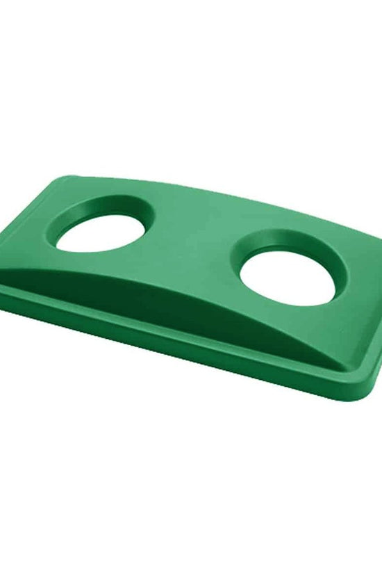 Trust® Commercial Slim Bin Lid – Green, Two-Bottle Opening