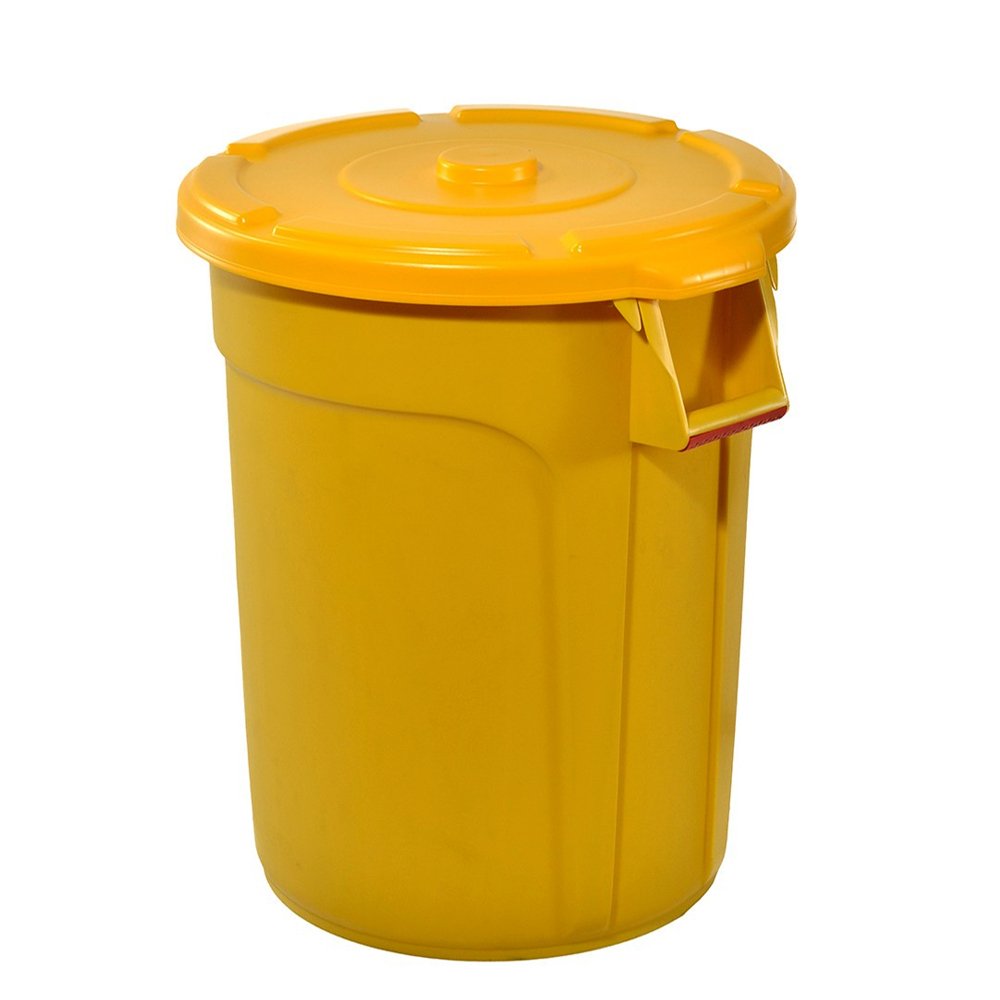 Trust® Round Lid Suit 75lt - Yellow - TEM IMPORTS™