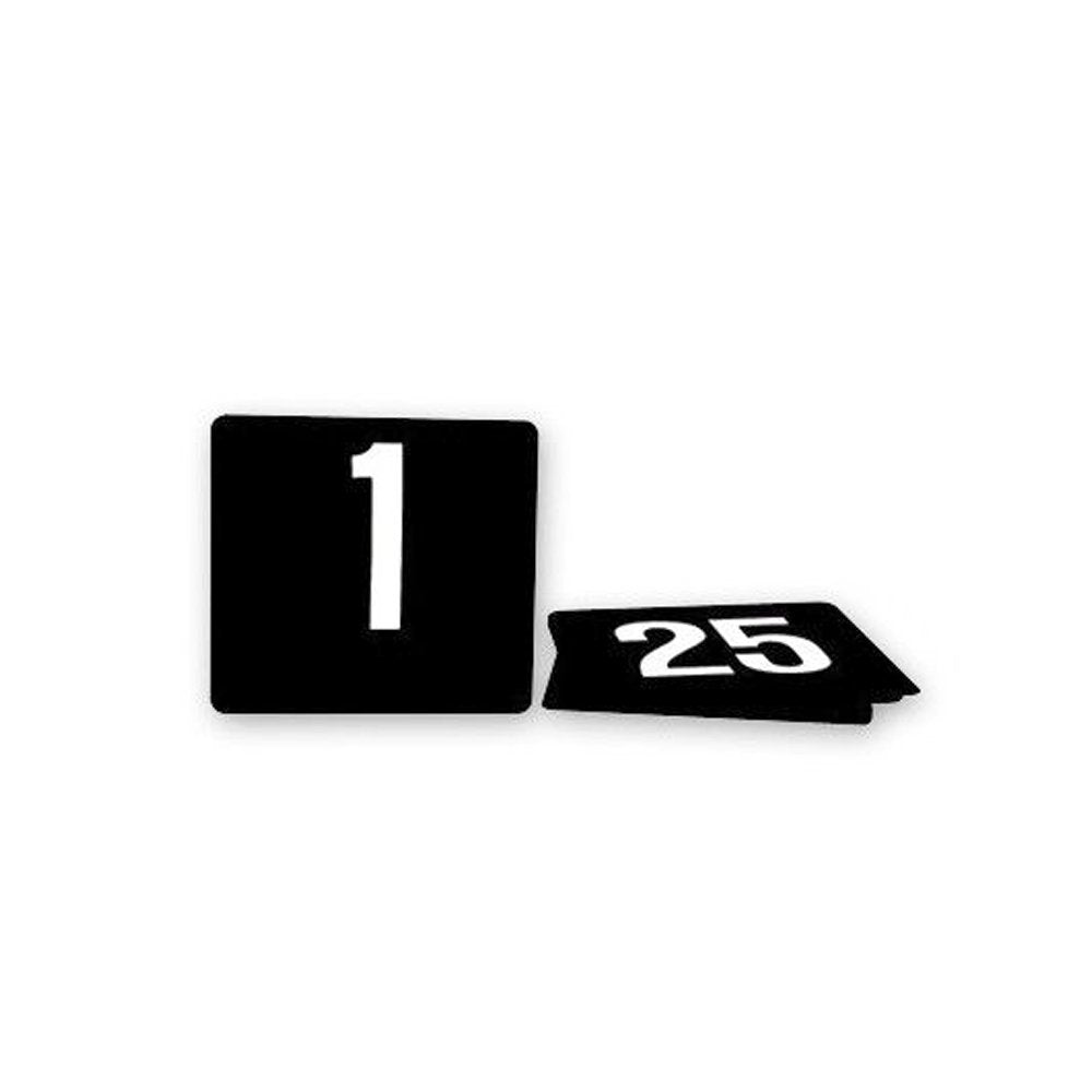 White On Black Table Numbers Plastic Set #1-25 - TEM IMPORTS™