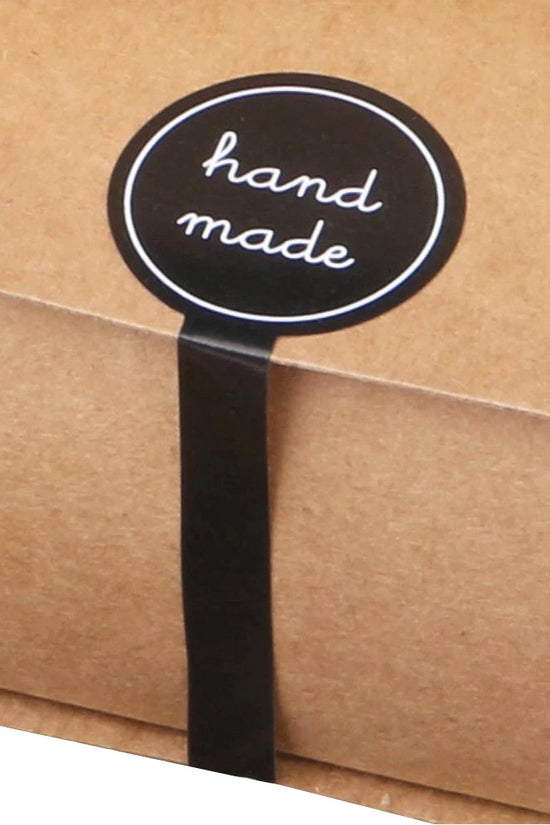 White Prints Seal Stickers 'Hand Made' Pk20 - TEM IMPORTS™
