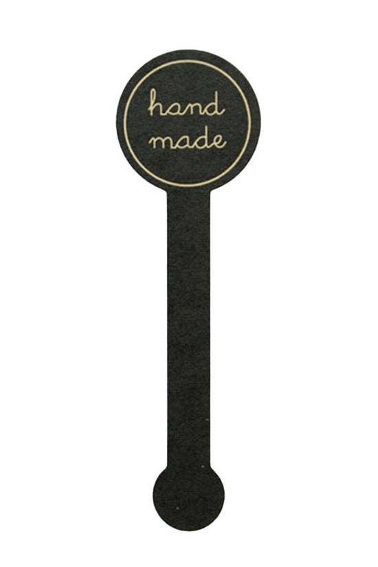 Yellow Prints Seal Stickers 'Hand Made' Pk20 - TEM IMPORTS™